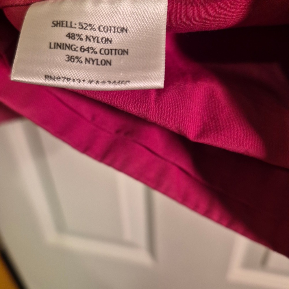 Eileen Fisher Womens Magenta Pink Italian Fabric Cotton Nylon Zip Front Vest M - Picture 4 of 4
